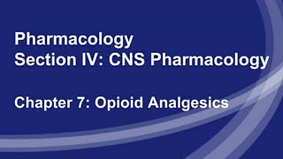 Pharmacologykaplansection fourchapter7opioid drugskaplan medicineusmlepharmacology [upl. by Martelli]