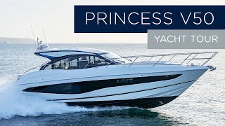 2024 Princess V50 Deck  Yacht Tour with Yacht Sales Professional  New Yacht For Sale in UK [upl. by Iden]