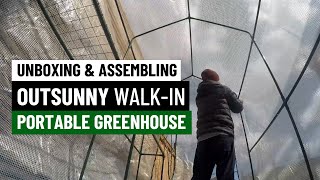 Unboxing Outsunny WalkIn Greenhouse [upl. by Ycnay]