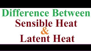 Difference Between Sensible Heat and Latent Heat [upl. by Halverson]