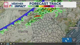 Overnight Thanksgiving morning storms possible for metro Atlanta  Weather update [upl. by Aneahs]