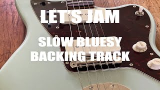 SLOW BLUESY BACKING TRACK IN Cm FREE GUITAR LICKS TABS [upl. by Regina]