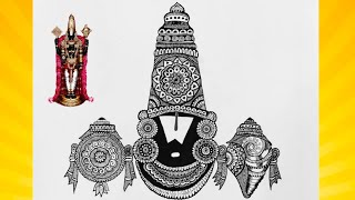 How to draw lord Venkateswara mandala art  Easy tutorial  Step by step  speed art  Art amp Ink [upl. by Atthia]