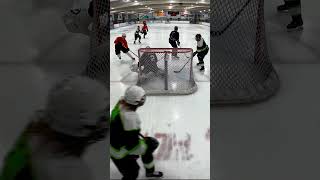 Ive fallen and cant get up beerleaguehockey goalie goaltending hockey [upl. by Maddeu]