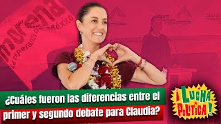 Diferencias entre el primer y segundo debate para Claudia Sheinbaum [upl. by Braswell]