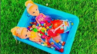 Satisfying kinder Surprise Lollipops candy and Chocolates Sweets Unpacking  Rainbow Candy ASMR [upl. by Nilkcaj]