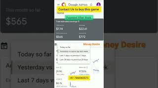 700 in a Month with Admob How admobearning appearing admobearningproof shorts admob money [upl. by Buttaro]