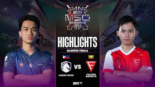 LIQUID ECHO vs FALCON ESPORTS HIGHLIGHTS MSC 2024 KNOCKOUT STAGE  TLPH vs FCON [upl. by Towney778]