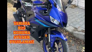 Yamaha R25 Depo Koruma Pad Sticker ve Ekran Koruyucu Uygulaması [upl. by Hotze]