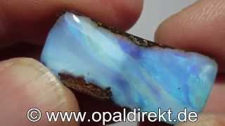 Opal Boulderopal Boulder Opal mit Bohrung 003336 b [upl. by Sanfourd]