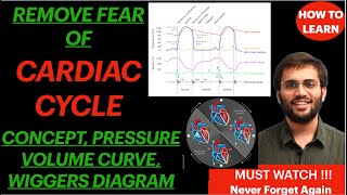 Cardiac Cycle  CVS Physiology  Pressure Volume Curve Wiggers Diagram  EASIEST Explanation [upl. by Ayerdna]