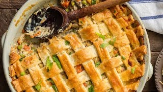 Creamy Chicken And Vegetable Pot Pie With Puff Pastry [upl. by Enicnarf759]