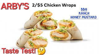 Arbys New Chicken Wraps Review 🤩 Trying All Three Today 🤔 Honey Mustard Ranch And BBQ 🍯😋 [upl. by Alyahs880]