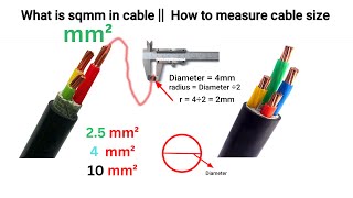 What is sqmm in cable  How to calculate cable size  how to measure cable size [upl. by Aimal]