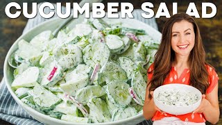 Creamy Cucumber Salad Recipe  Easy and Delicious [upl. by Eta615]