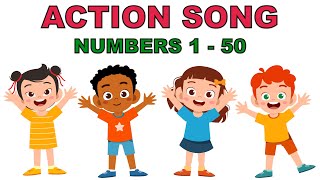 Numbers Song 1 to 50 🟥 Learn 150 Number Counting 🟩 Nursery Rhymes for Kids 🟨 Action Song [upl. by Sofer]