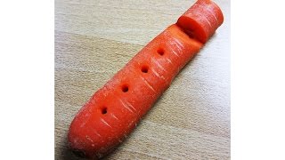 KAROTTENFLÖTE basteln  carrot flute [upl. by Goldsmith55]