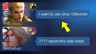 PRANK NOOB CHOU IN RANKED then showing my real winrate🤣 [upl. by Aiket]