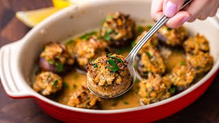 Italian Stuffed Mushrooms  The One Holiday Appetizer With Zero Leftovers Every Single Year [upl. by Vivian]