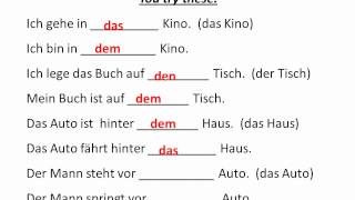 Work with accusative and dative prepositions in German  wwwgermanforspaldingorg [upl. by Netsoj]