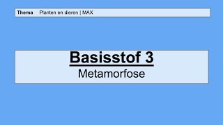 VMBO HAVO 1  Planten en dieren  3 Metamorfose  8e editie  MAX [upl. by Solracnauj]