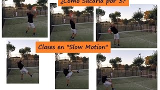 ¿Cómo SACARLA POR 3 Clase de Pádel SLOW MOTION [upl. by Eatnahc]