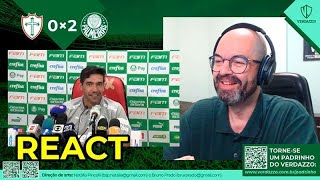 REACT  Coletiva Abel Ferreira  Portuguesa 0x2 Palmeiras [upl. by Arimak]