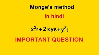 Monges method questions and solutions in hindi [upl. by Amluz]