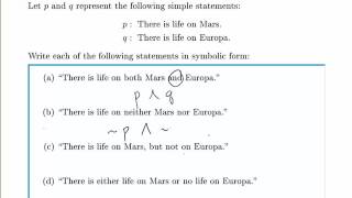 Logic Example Translating to Symbolic Form [upl. by Pazit]