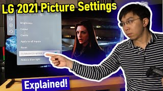 LG 2021 OLED TV C1 G1 Picture Settings Explained  Big Changes [upl. by Wrigley]