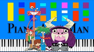 Fosters Home for Imaginary Friends Theme Song Slow Easy Medium Piano Tutorial 4K [upl. by Whatley]