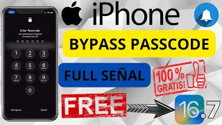 IPHONE 🍎 BYPASS PASSCODE CON SEÑAL ✅️✅️ Y FULL NOTIFICACIONES 🔔 TOTALMENTE GRATIS FACIL Y SENCILLO 👌 [upl. by Jarrad]