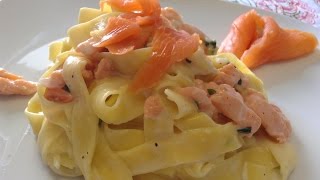 Tagliatelle al Salmone Chef Stefano Barbato [upl. by Rahmann]