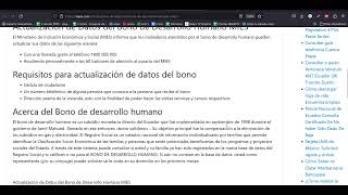 Actualización de Datos del Bono de Desarrollo Humano MIES [upl. by Aihsenak]