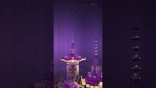 End Highlands  Castle on the Moon  minecraft shorts minecraftbuilding timelapse [upl. by Nehr698]