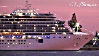 HD Cruise Ship Costa Luminosa at Brindisi Port Italy Full Video [upl. by Oirram]