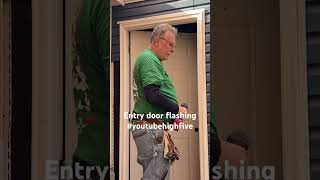 Entry Door Flashing carpenter carpentry woodworking youtube youtubeshorts [upl. by Elvina]