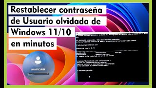 Restablecer la contraseña del Usuario olvidada de Windows 1110 en minutos Y SIN PROGRAMAS [upl. by Oruam653]