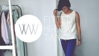 How to Make a Fitted HighLow Tank  WITHWENDY [upl. by Christabelle]