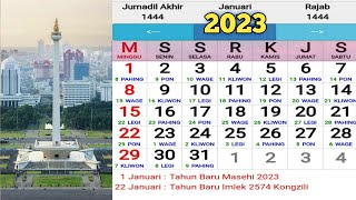 KALENDER 2023 Lengkap Dengan Libur Gambar KOTA INDONESIA [upl. by Nylatsirk]