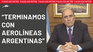 Guillermo Francos ratificó el cierre de Aerolíneas Argentinas si no aceptan su privatización [upl. by Ahsasal]