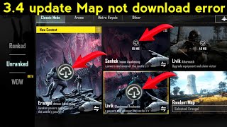 How to Fix maps Download error in PUBG 34 update l PUBG map not download problem solve [upl. by Olds]