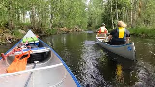 Paddling med kanot på Stångån 2021 med klass F20 från Fritidsledarutbildningen Gamleby folkhögskola [upl. by Gibeon]