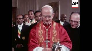 Emperor Haile Selassie at The Vatican Pope Paul VI 1969 1970 Week of the evangelists Billy Graham [upl. by Naerda]