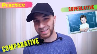 Comparative and Superlative Adjectives  Practice INGLIZ TILIDA ORTTIRMA VA QIYOSIY DARAJA [upl. by Sharma]