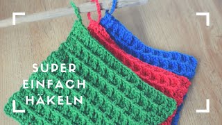 TOPFLAPPEN MIT WAFFELMUSTER HÄKELN [upl. by Nosna]