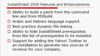 MSI  InstallShield 2009 New Features and Enhancements  InstallShield 2009 [upl. by Olinde730]