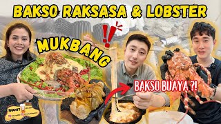 MUKBANG BAKSO RAKSASA amp LOBSTER SESUAI REQUEST BAOQI PADA KAGET SAMA PORSINYA SAMPAI KEKENYANGAN🤣 [upl. by Oilalue]