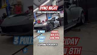 Dyno Night  Nov 8th  4p9p  3 pulls  tshirt for 100 ford chevy dodge honda turbo boost [upl. by Hume65]