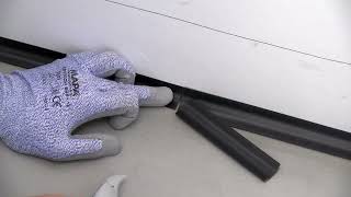 How to fit PVC cove former for vinyl flooring amp wall [upl. by Hafeenah]